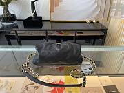 CHANEL SUPPLE LEATHER  CLUTCH WITH CHAIN BLACK AS2493 SIZE 22 CM - 3