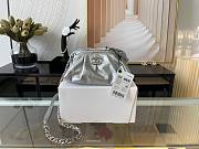 CHANEL SUPPLE LEATHER CLUTCH WITH CHAIN SILVER AS2493 SIZE 22 CM - 1