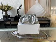 CHANEL SUPPLE LEATHER CLUTCH WITH CHAIN SILVER AS2493 SIZE 22 CM - 4