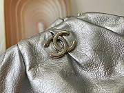 CHANEL SUPPLE LEATHER CLUTCH WITH CHAIN SILVER AS2493 SIZE 22 CM - 3