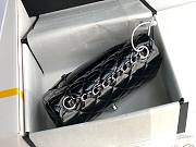 CHANEL Quilted Patent Leather Silver-tone Classic Rectangular Mini Flap Bag - 2