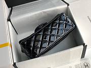 CHANEL Quilted Patent Leather Silver-tone Classic Rectangular Mini Flap Bag - 3