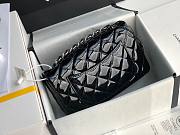 CHANEL Quilted Patent Leather Silver-tone Classic Rectangular Mini Flap Bag - 5