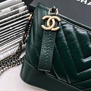 CHANEL GABRIELLE CHEVRON HOBO BAG EMERALD GREEN 20CM - 4