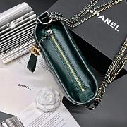 CHANEL GABRIELLE CHEVRON HOBO BAG EMERALD GREEN 20CM - 6