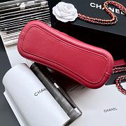 CHANEL GABRIELLE CHEVRON HOBO BAG RED 20CM - 3