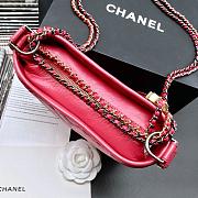 CHANEL GABRIELLE CHEVRON HOBO BAG RED 20CM - 6