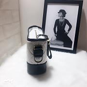 CHANEL GABRIELLE HOBO BAG BLACK/WHITE 20CM - 2