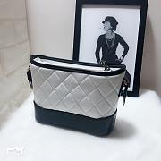 CHANEL GABRIELLE HOBO BAG BLACK/WHITE 20CM - 6