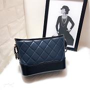 CHANEL GABRIELLE HOBO BAG BLACK/HAZE BLUE 20CM - 4
