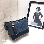 CHANEL GABRIELLE HOBO BAG BLACK/HAZE BLUE 20CM - 6