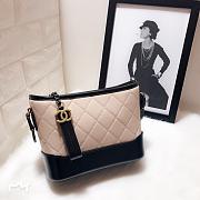 CHANEL GABRIELLE HOBO BAG BLACK/LIGHT BEIGE 20CM - 1