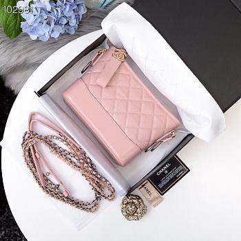 CHANEL GABRIELLE HOBO BAG ROSE PINK 20CM