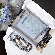 CHANEL GABRIELLE HOBO BAG BABY BLUE 20CM - 1