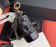 CHANEL GABRIELLE WITH BI-COLOR CHAIN STRAP BLACK 20CM - 3
