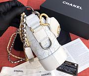 CHANEL GABRIELLE WITH BI-COLOR CHAIN STRAP WHITE 20CM - 2