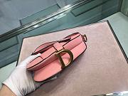 DIOR MINI SADDLE BAG BLUSH M0447 SIZE 19.5 CM - 3