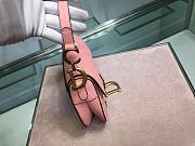 DIOR MINI SADDLE BAG BLUSH M0447 SIZE 19.5 CM - 5