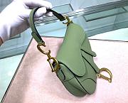 DIOR MINI SADDLE BAG WILLOW GREEN M0447 SIZE 19.5 CM - 6