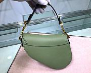 DIOR MINI SADDLE BAG WILLOW GREEN M0447 SIZE 19.5 CM - 5