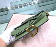 DIOR MINI SADDLE BAG WILLOW GREEN M0447 SIZE 19.5 CM - 4