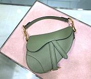 DIOR MINI SADDLE BAG WILLOW GREEN M0447 SIZE 19.5 CM - 3