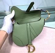DIOR MINI SADDLE BAG WILLOW GREEN M0447 SIZE 19.5 CM - 2