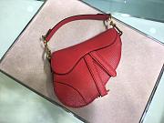DIOR MINI SADDLE BAG RED M0447 SIZE 19.5 CM - 6