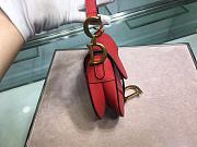 DIOR MINI SADDLE BAG RED M0447 SIZE 19.5 CM - 3