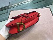 DIOR MINI SADDLE BAG RED M0447 SIZE 19.5 CM - 2