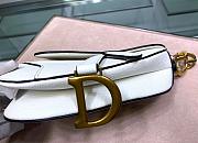 DIOR MINI SADDLE BAG WHITE M0447 SIZE 19.5 CM - 5