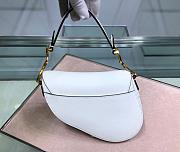 DIOR MINI SADDLE BAG WHITE M0447 SIZE 19.5 CM - 4