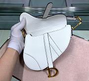DIOR MINI SADDLE BAG WHITE M0447 SIZE 19.5 CM - 3