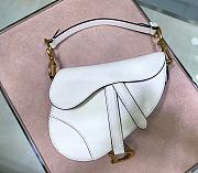 DIOR MINI SADDLE BAG WHITE M0447 SIZE 19.5 CM - 2