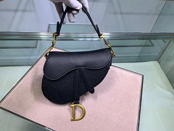 DIOR MINI SADDLE BAG BLACK M0447 SIZE 19.5 CM