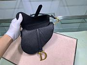 DIOR MINI SADDLE BAG BLACK M0447 SIZE 19.5 CM - 3