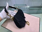 DIOR MINI SADDLE BAG BLACK M0447 SIZE 19.5 CM - 2
