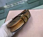 DIOR MINI SADDLE BAG GOLD M0447 SIZE 19.5 CM - 4