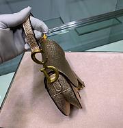 DIOR MINI SADDLE BAG GOLD M0447 SIZE 19.5 CM - 3
