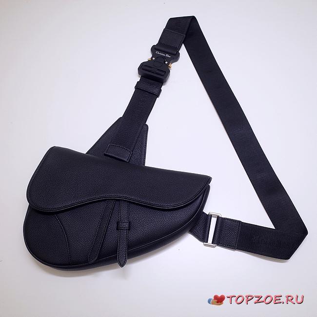DIOR SADDLE BAG BLACK O093 SIZE 28.6 CM - 1