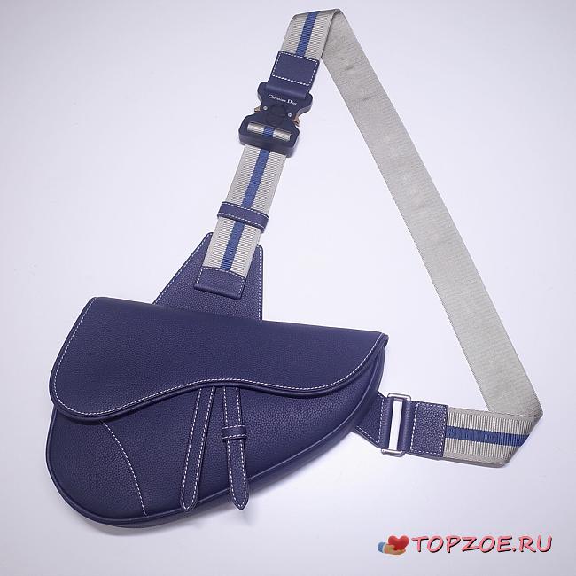 DIOR SADDLE BAG BLUE O093 SIZE 28.6 CM - 1
