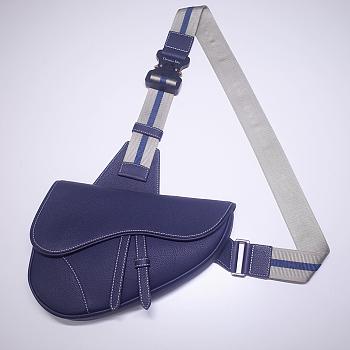 DIOR SADDLE BAG BLUE O093 SIZE 28.6 CM