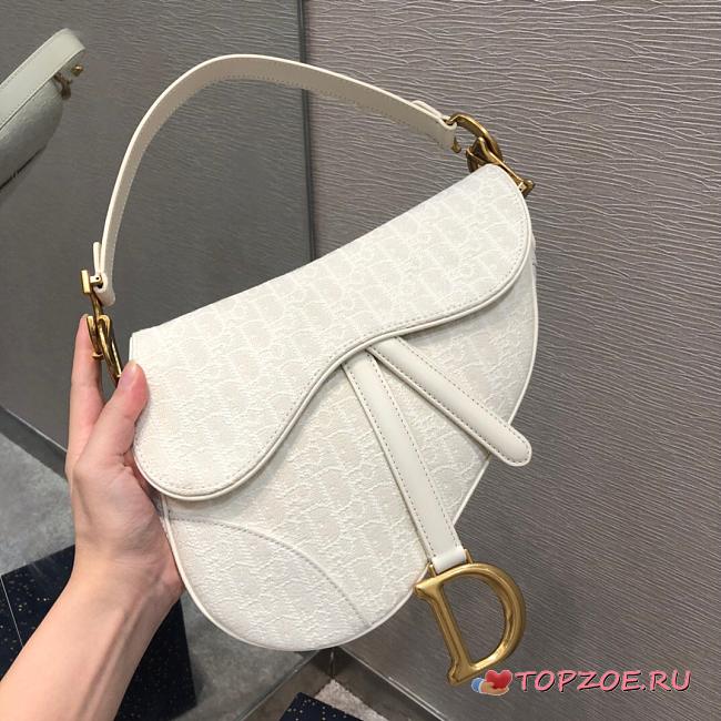 DIOR SADDLE OBLIQUE JACQUARD M0446 SIZE 25.5 CM - 1