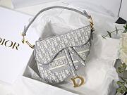 DIOR SADDLE GRAY DIOR OBLIQUE M0446 SIZE 25.5 CM - 1