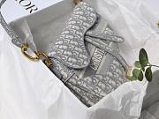 DIOR SADDLE GRAY DIOR OBLIQUE M0446 SIZE 25.5 CM - 3