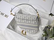 DIOR SADDLE GRAY DIOR OBLIQUE M0446 SIZE 25.5 CM - 4