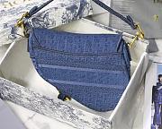  DIOR SADDLE DENIM BLUE DIOR OBLIQUE M0446 SIZE 25.5 CM - 2