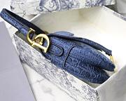  DIOR SADDLE DENIM BLUE DIOR OBLIQUE M0446 SIZE 25.5 CM - 3