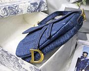  DIOR SADDLE DENIM BLUE DIOR OBLIQUE M0446 SIZE 25.5 CM - 4