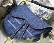  DIOR SADDLE DENIM BLUE DIOR OBLIQUE M0446 SIZE 25.5 CM - 5
